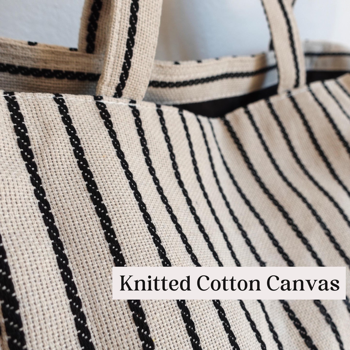 Embroidered initial tote bag, Oversize striped Tote Bag