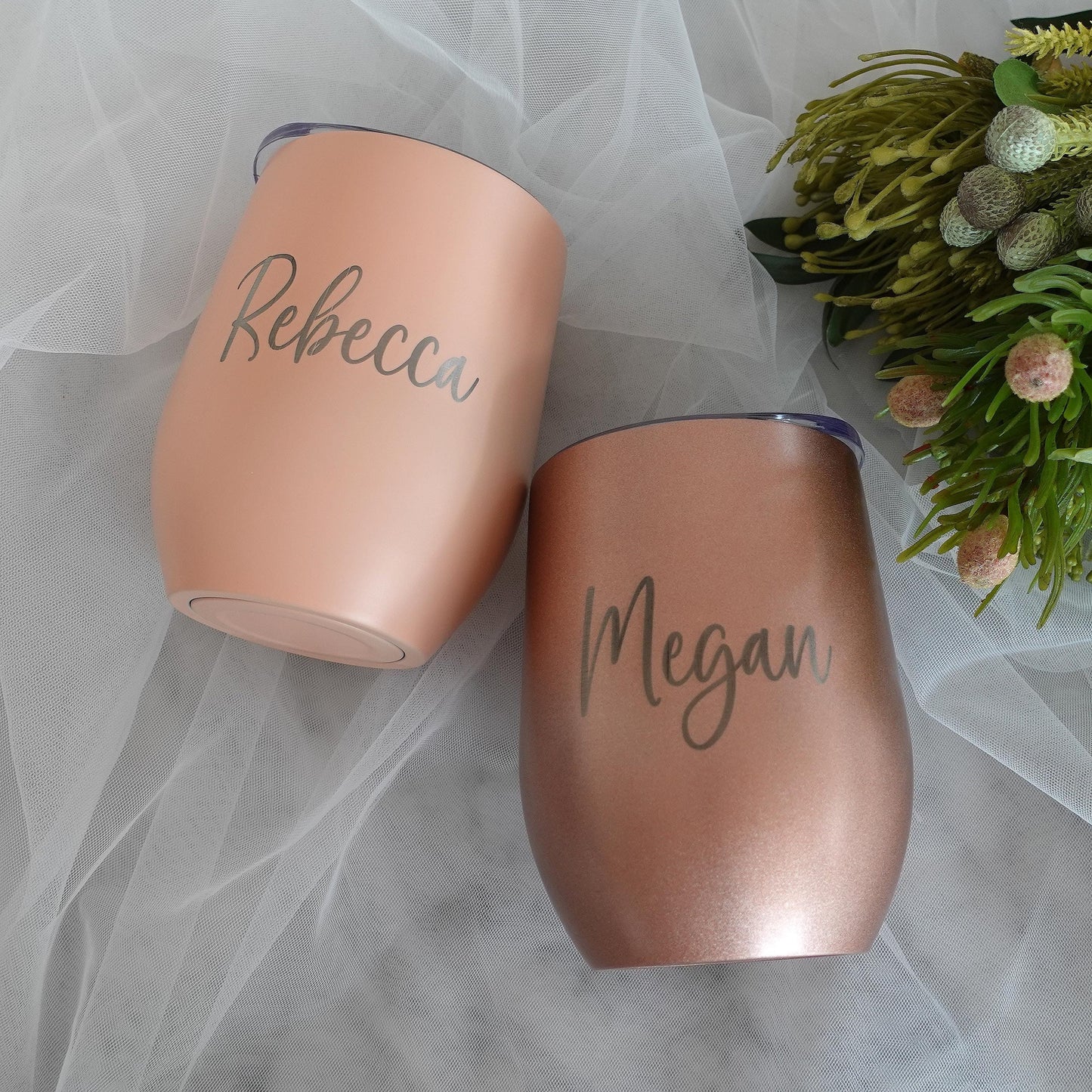 Personalised Wine Tumbler, Laser Engraved Name / LOGO/ Text/ Your Design
