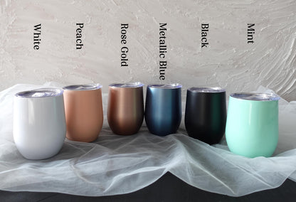 Personalised Wine Tumbler, Laser Engraved Name / LOGO/ Text/ Your Design