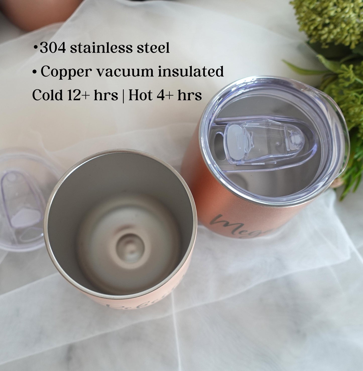 Personalised Wine Tumbler, Laser Engraved Name / LOGO/ Text/ Your Design