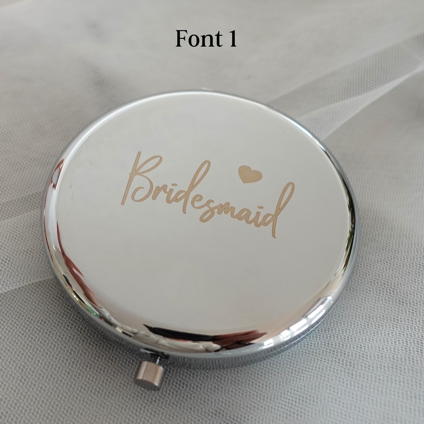 Personalised Compact Mirror, Custom Engraved Makeup Mirror