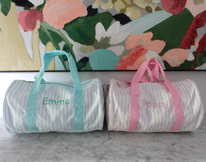 Personalized Kids Striped Duffel Bag