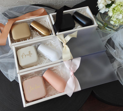 Custom Name Jewellery Case & 6oz Tumbler Gift Box Set