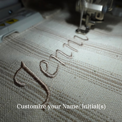 Personalised Striped Mini Tote, Country Vintage Style