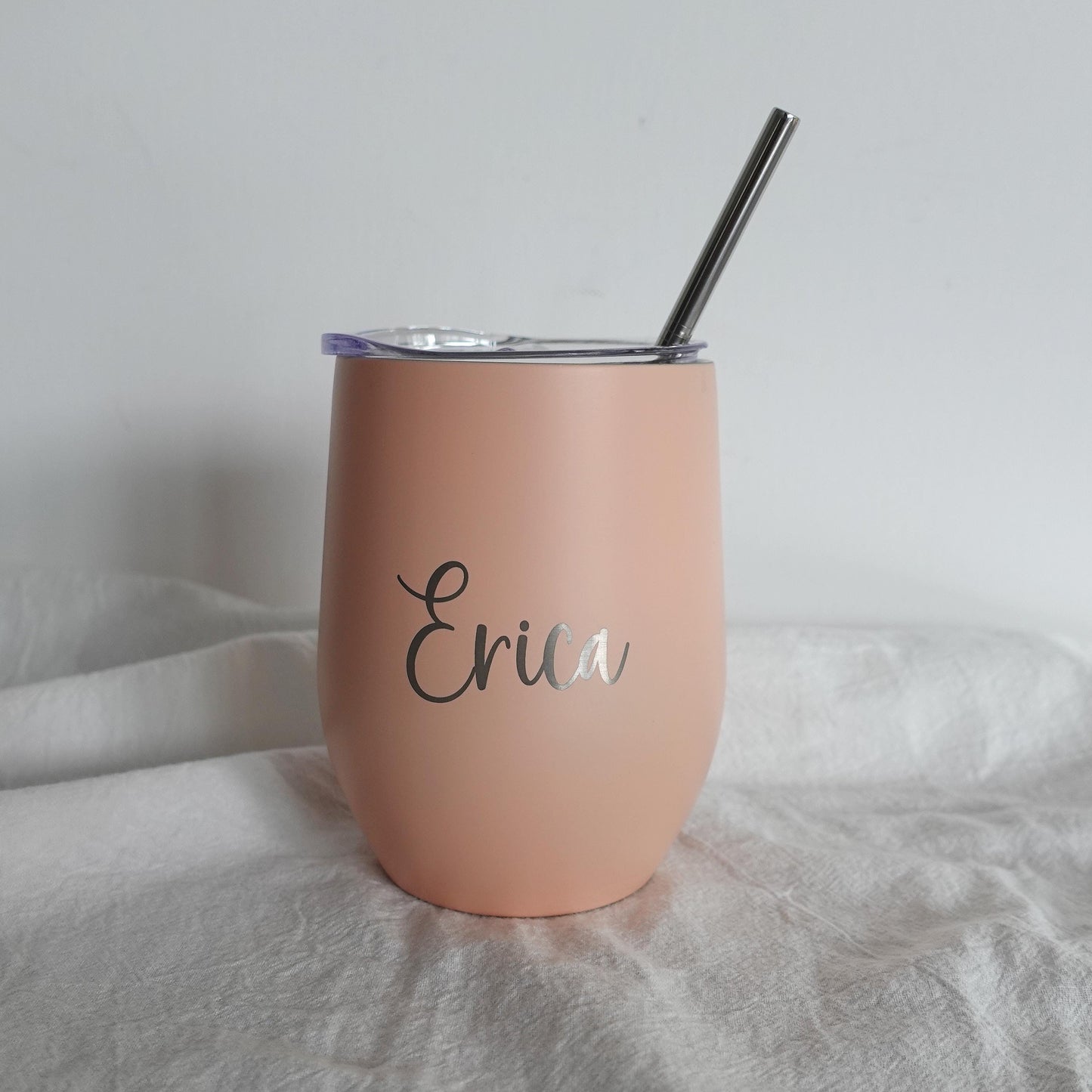 Personalised Wine Tumbler, Laser Engraved Name / LOGO/ Text/ Your Design