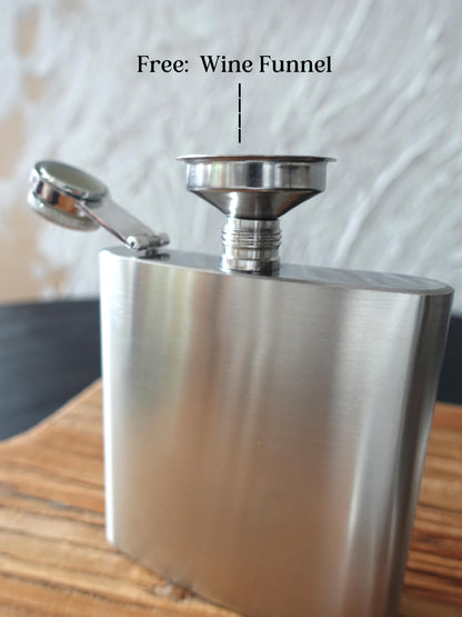 Personalised Hip Flask, 6oz, 304 Stainless Steel