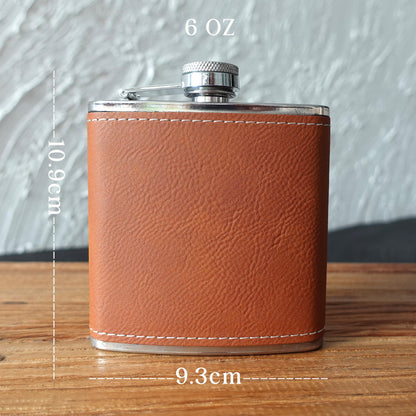 Personalised PU Leather Hip Flask