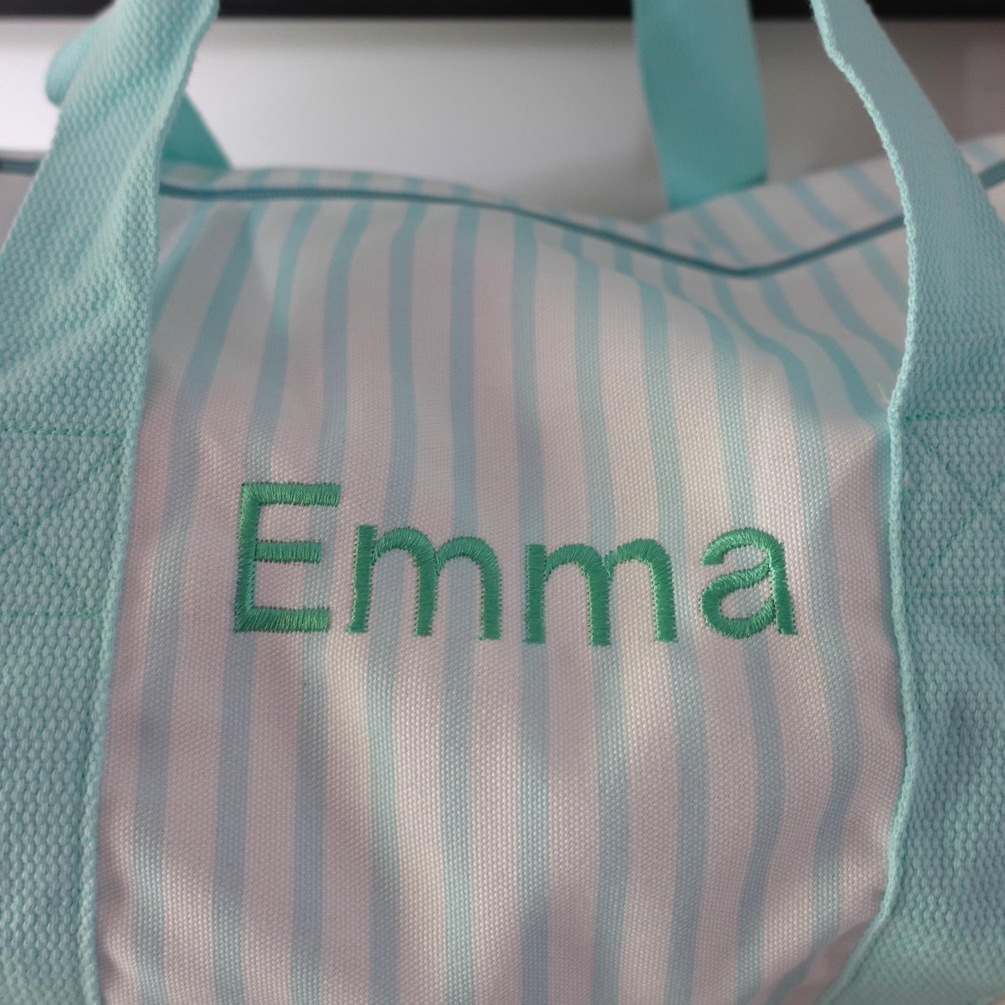 Personalized Kids Striped Duffel Bag