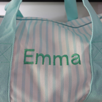 Personalized Kids Striped Duffel Bag