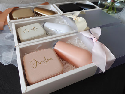 Custom Name Jewellery Case & 6oz Tumbler Gift Box Set