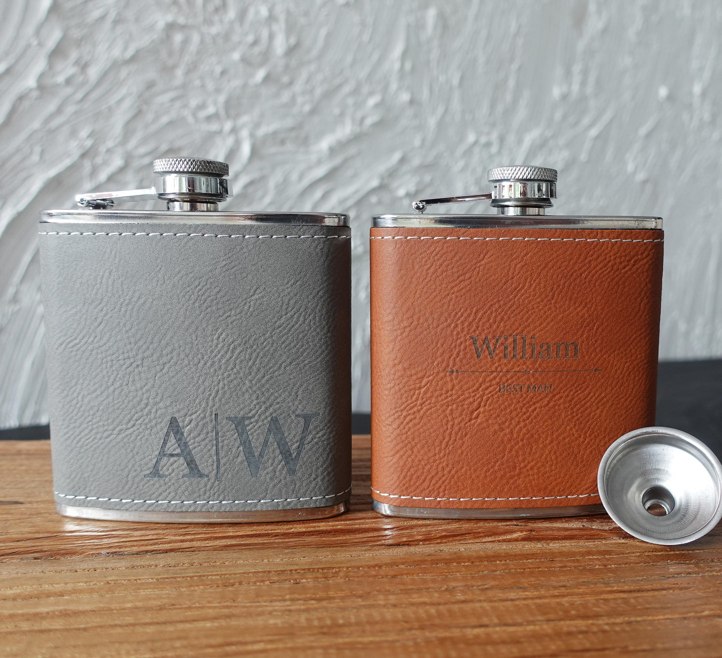 Personalised PU Leather Hip Flask