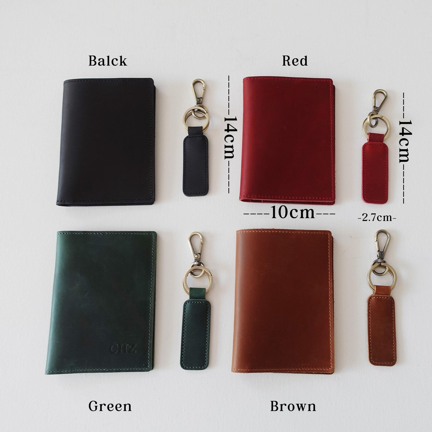 Personalised Leather Passport Holder & Keyring