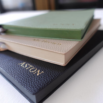 Personalized Notebook with Name, Minimalist, PU Leather Journal