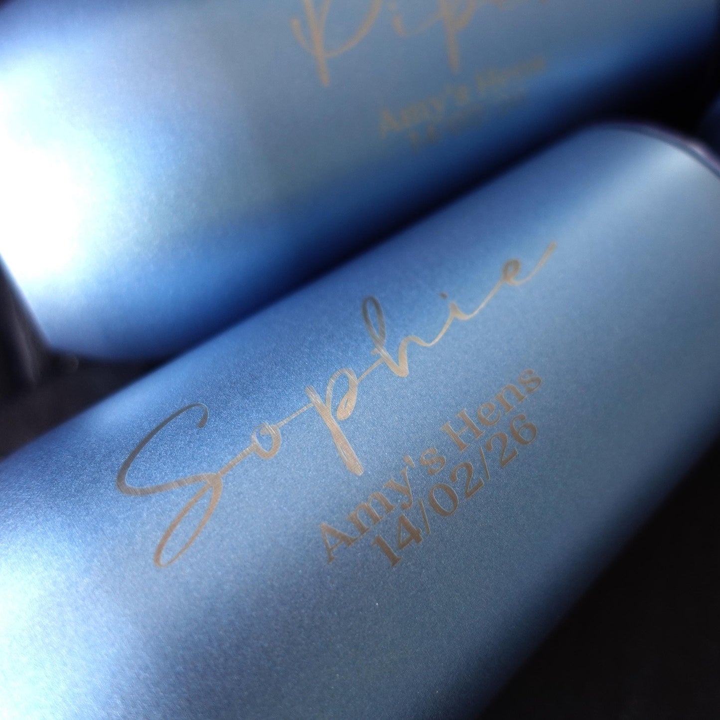 Personalised 6oz Champagne Tumbler with straw, Stainless Flute Wine Glass