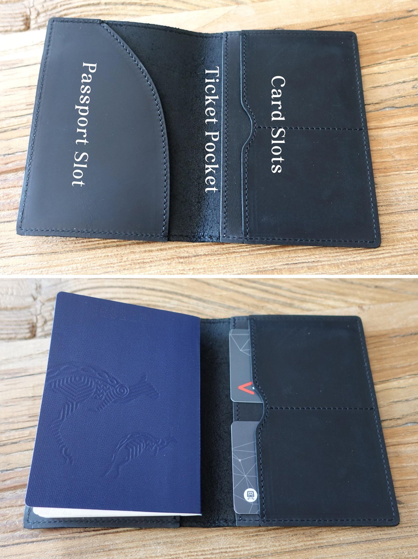 Personalised Leather Passport Holder & Keyring