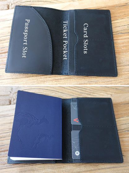 Personalised Leather Passport Holder & Keyring