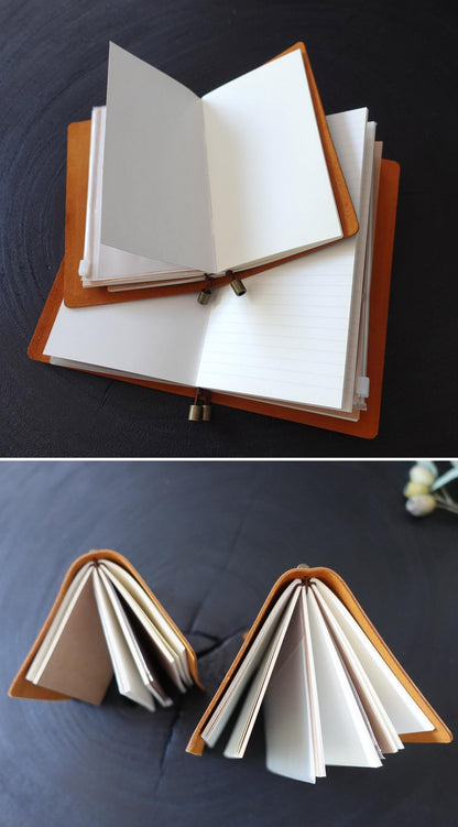 Personalized Leather Travel Journal Diary, Leather Notebook