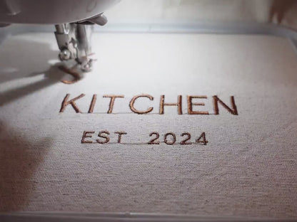 Personalized Embroidery Kitchen Tea Towel